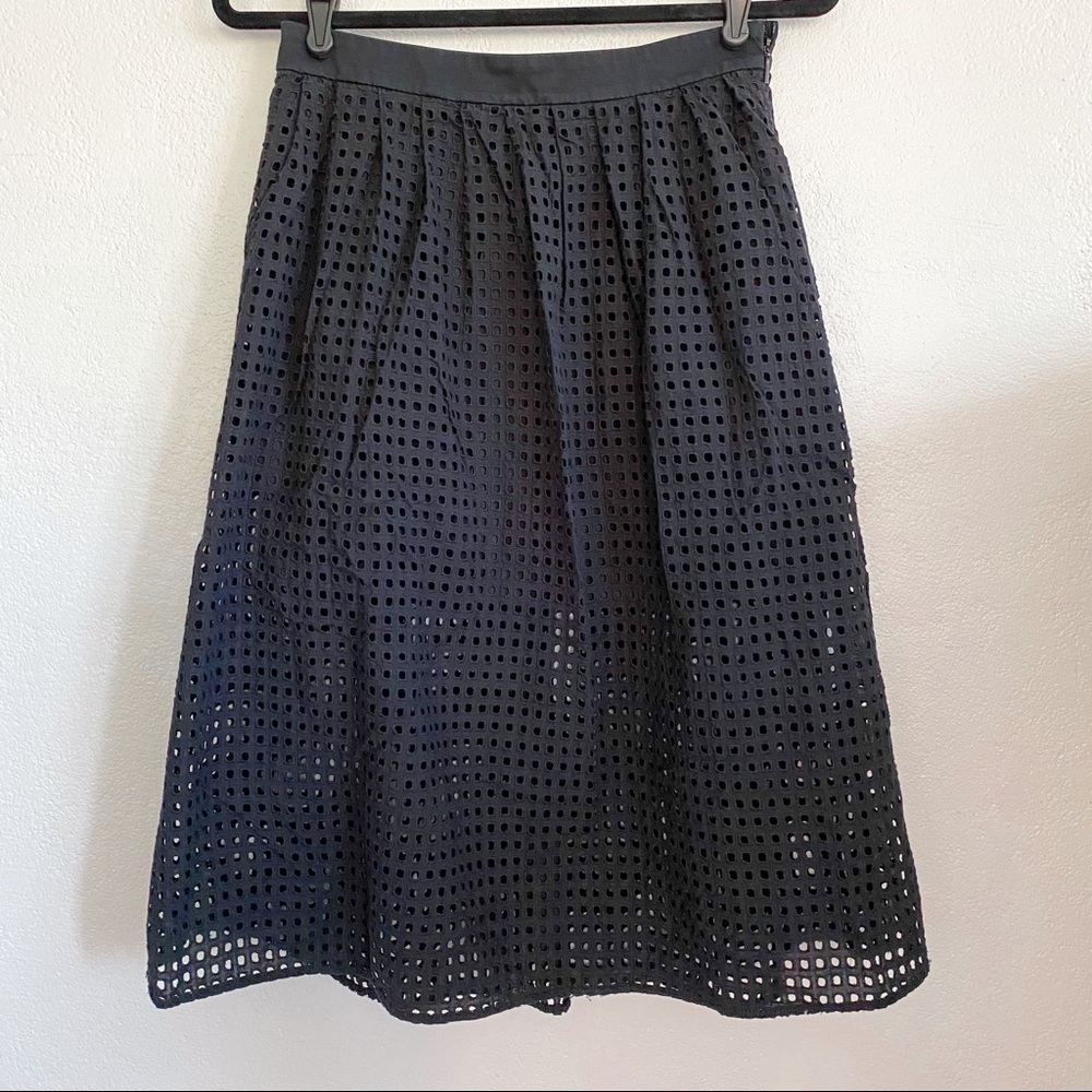 Mango Black A-Line Skirt